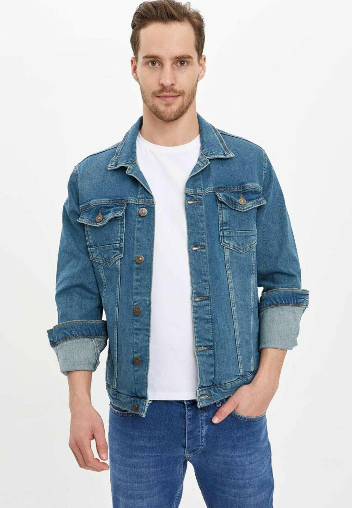 HB Mens Denim Jacket Stretchable Fine Lycra - HB INDUSTRIES - Denim Jacket - 