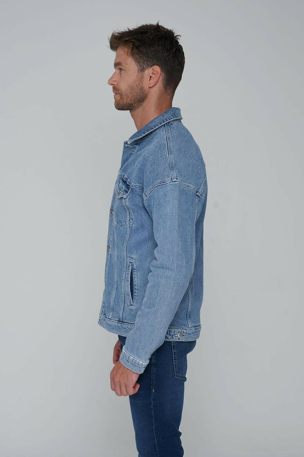 HB Mens Denim Jacket Stretchable Fine Lycra - HB INDUSTRIES - Denim Jacket - 