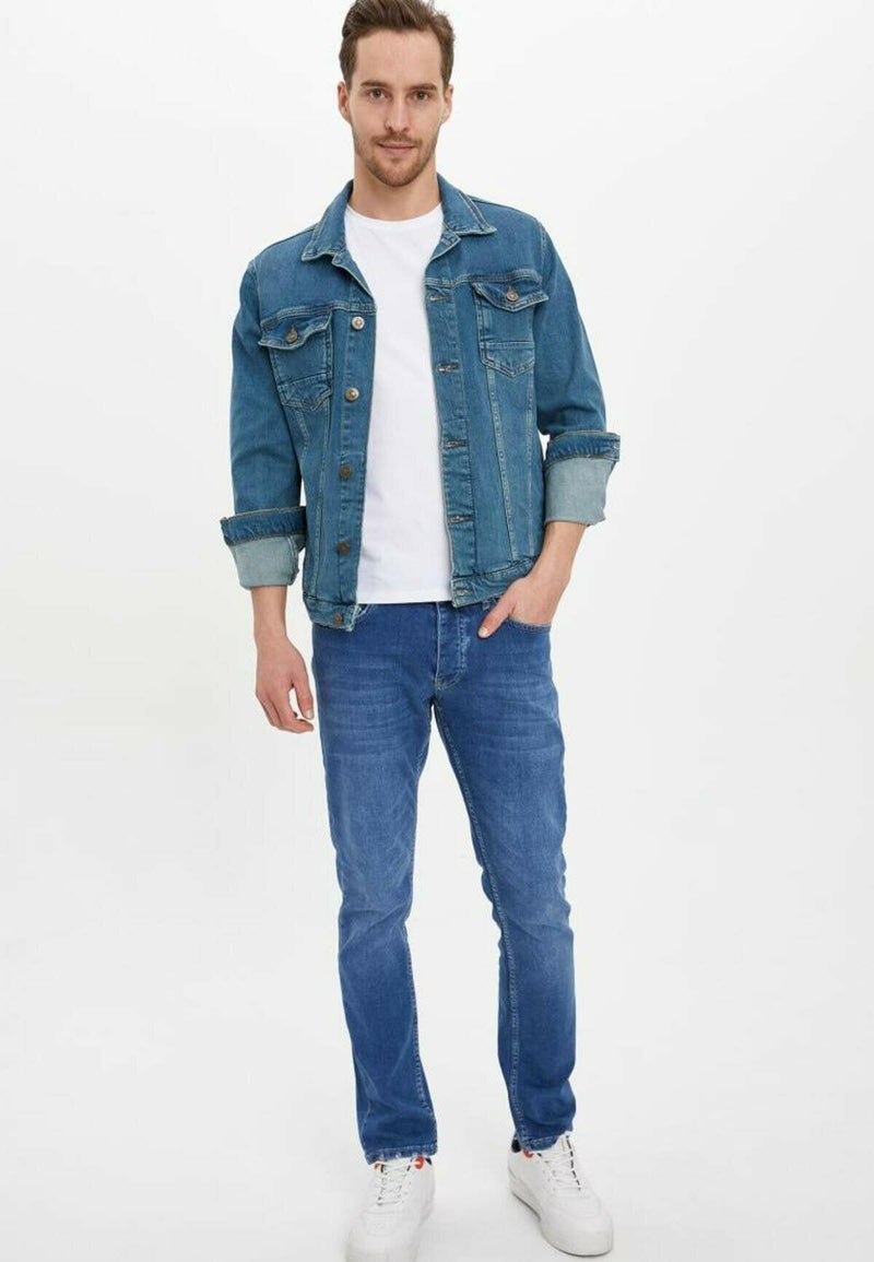 HB Mens Denim Jacket Stretchable Fine Lycra - HB INDUSTRIES - Denim Jacket - 