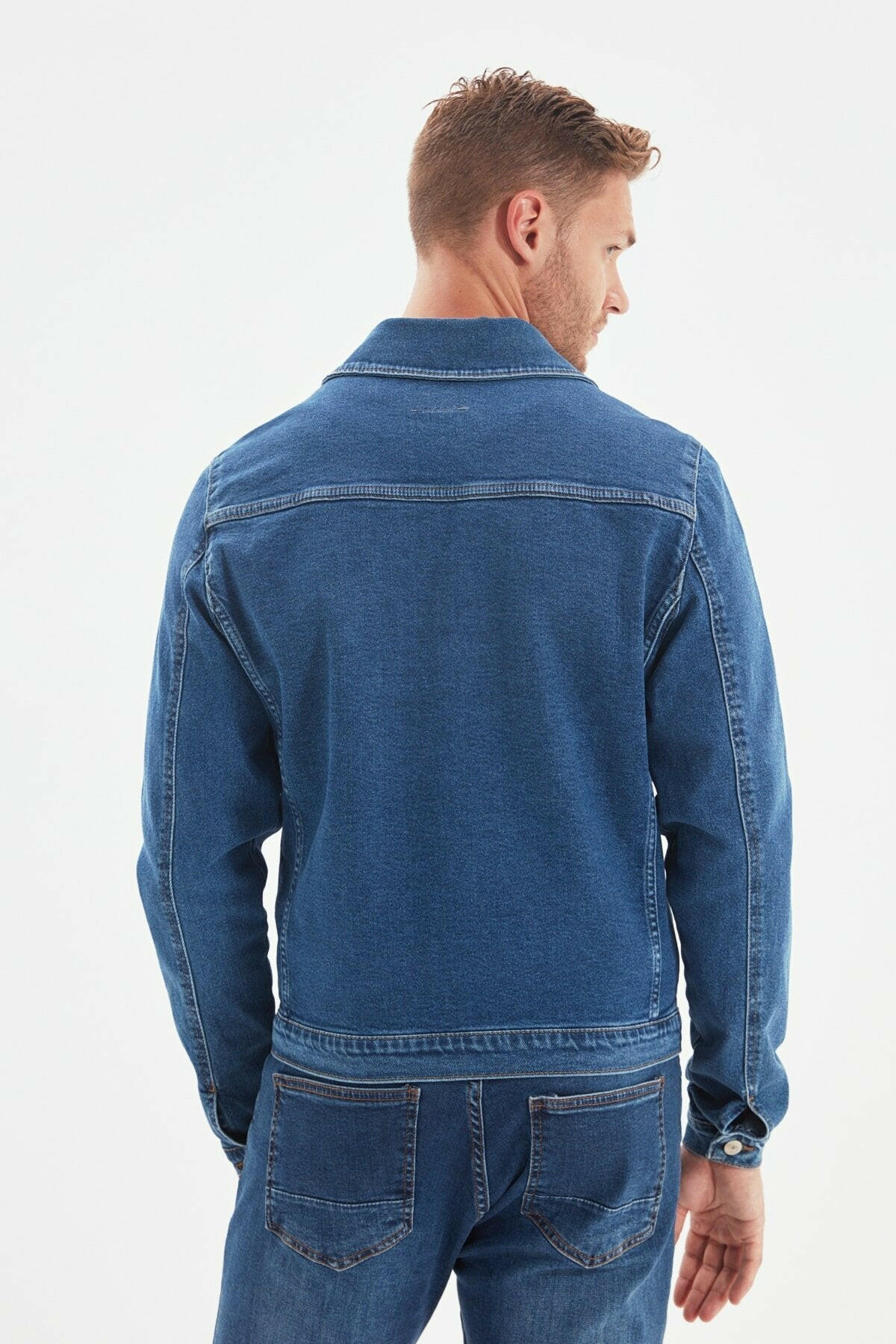 HB Mens Denim Jacket Stretchable Fine Lycra - HB INDUSTRIES - Denim Jacket - 