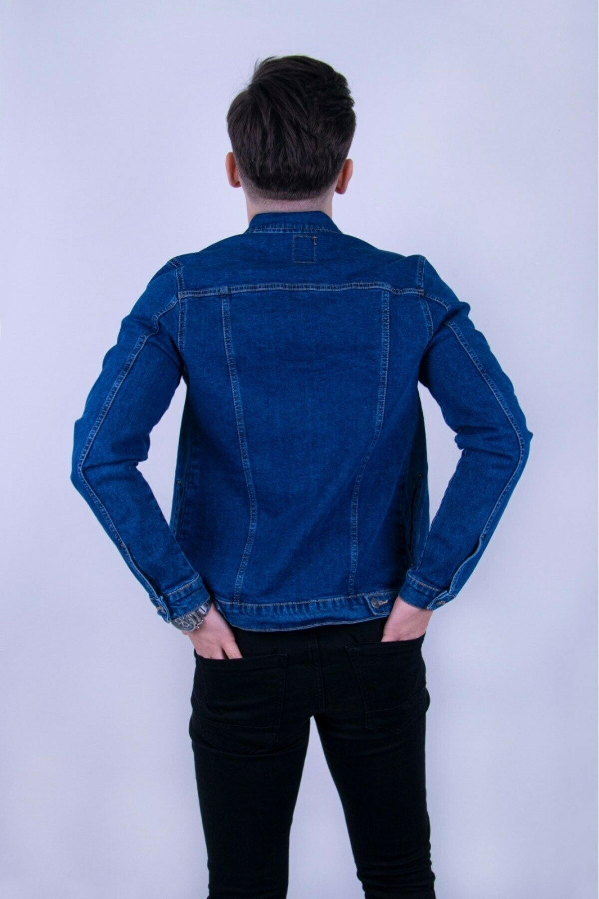 HB Mens Denim Jacket Stretchable Fine Lycra - HB INDUSTRIES - Denim Jacket - 