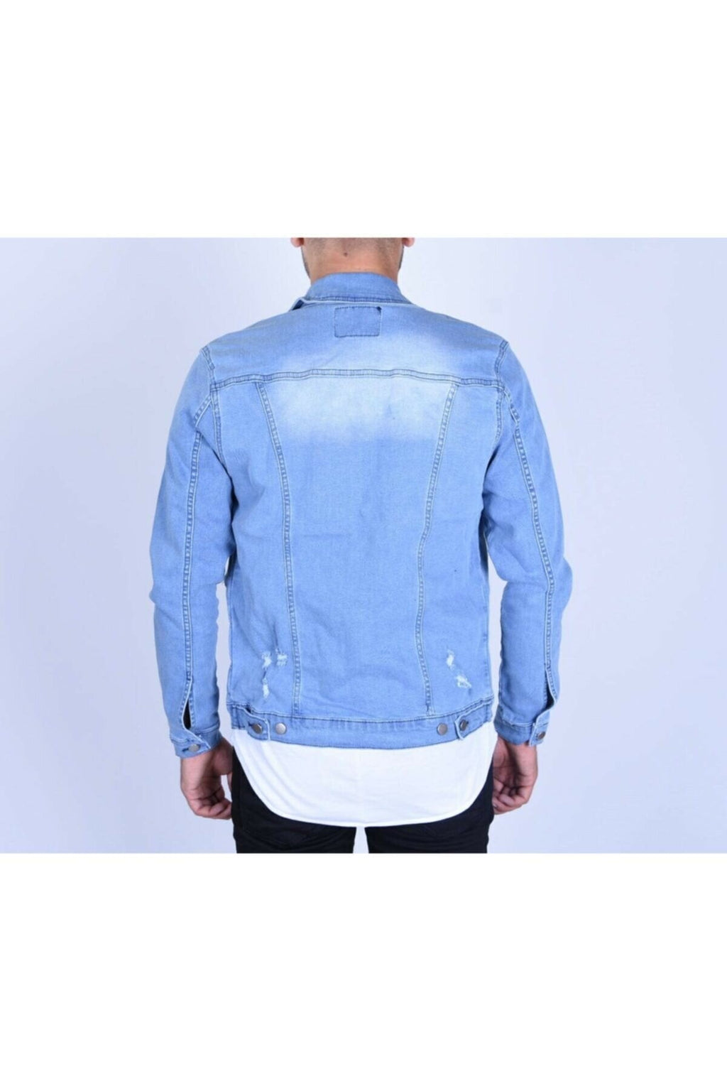 HB Mens Denim Jacket Stretchable Fine Lycra - HB INDUSTRIES - Denim Jacket - 