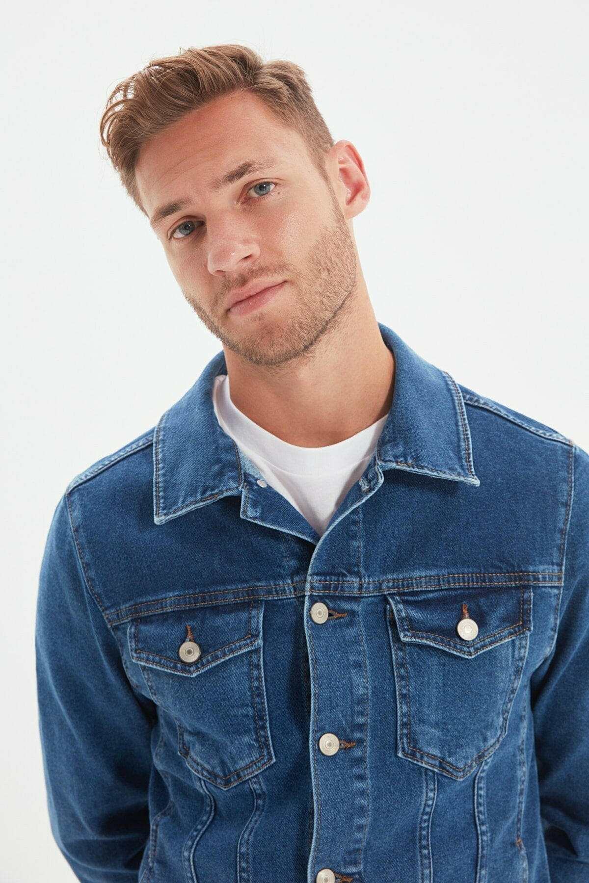 HB Mens Denim Jacket Stretchable Fine Lycra - HB INDUSTRIES - Denim Jacket - 