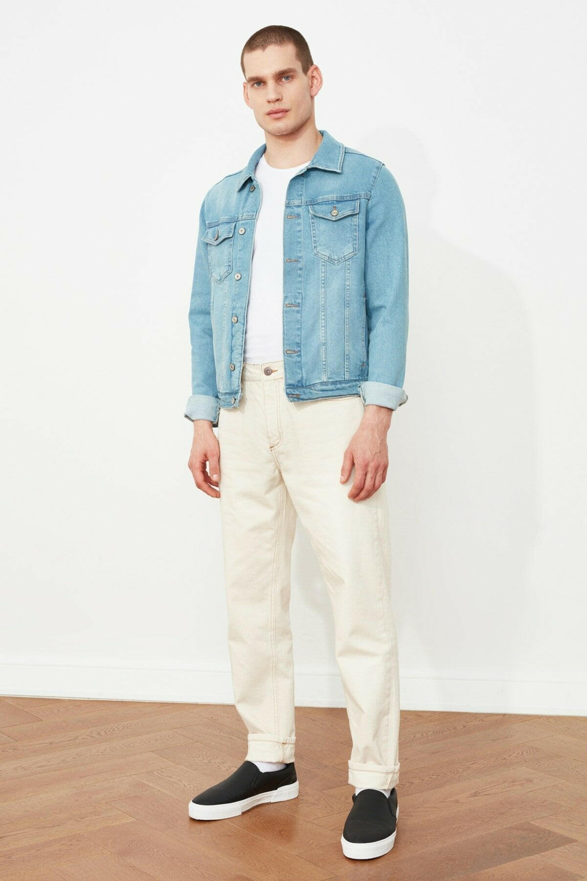 HB Mens Denim Jacket Stretchable Fine Lycra - HB INDUSTRIES - Denim Jacket - 
