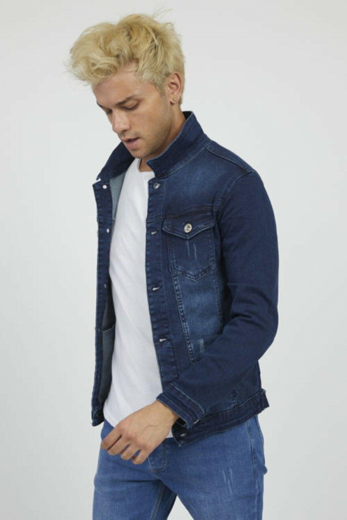 HB Mens Denim Jacket Stretchable Fine Lycra - HB INDUSTRIES - Denim Jacket - 