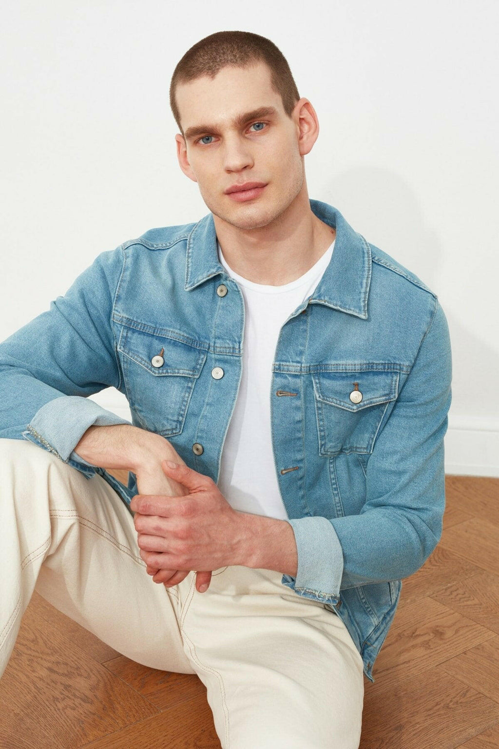 HB Mens Denim Jacket Stretchable Fine Lycra - HB INDUSTRIES - Denim Jacket - 