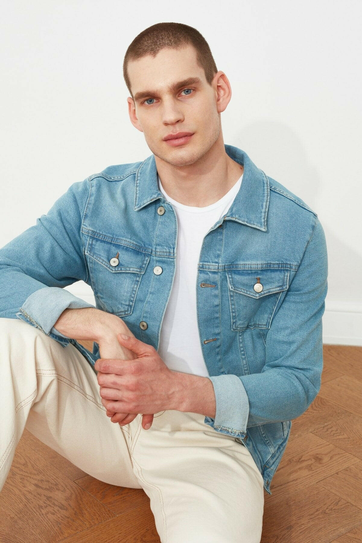 HB Mens Denim Jacket Stretchable Fine Lycra - HB INDUSTRIES - Denim Jacket - 