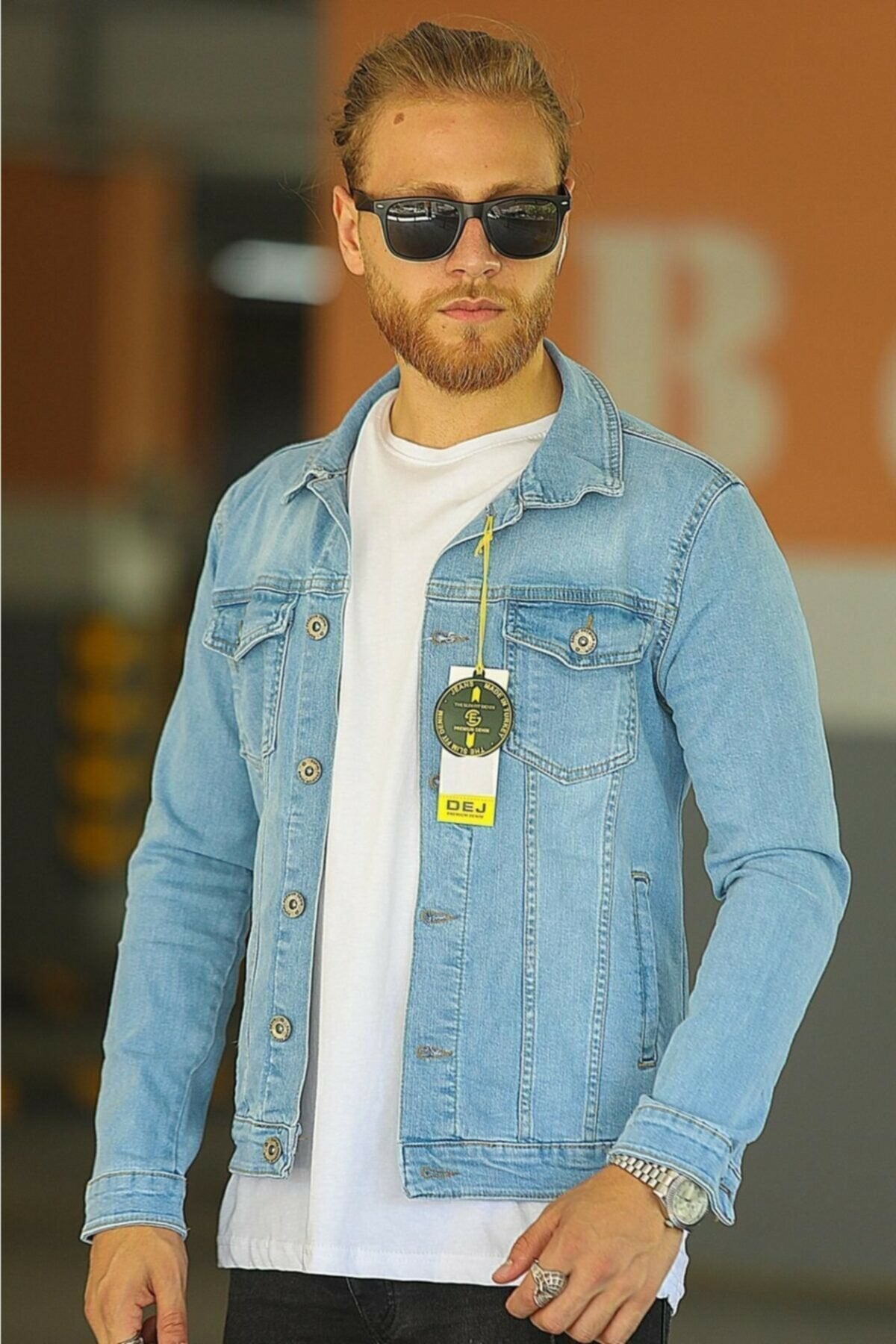 HB Mens Denim Jacket Stretchable Fine Lycra - HB INDUSTRIES - Denim Jacket - 