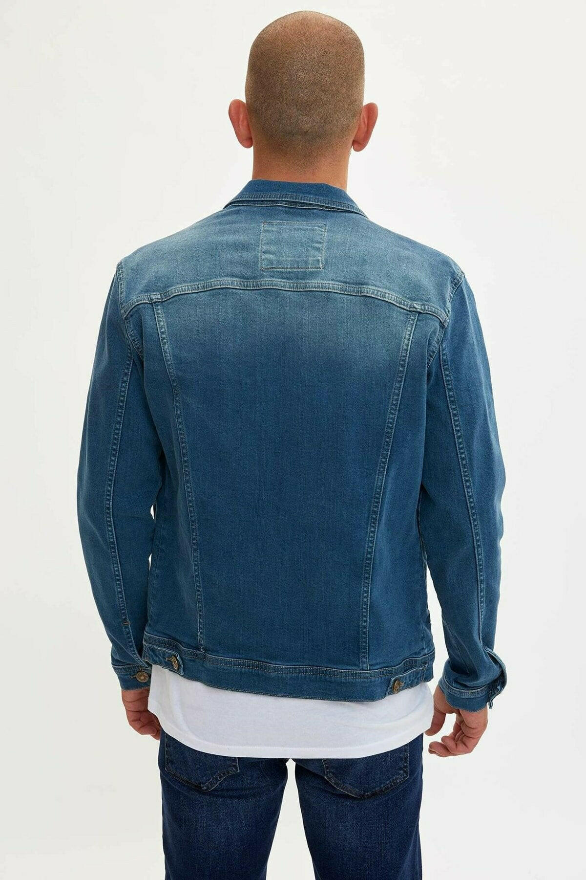 HB Mens Denim Jacket Stretchable Fine Lycra - HB INDUSTRIES - Denim Jacket - 