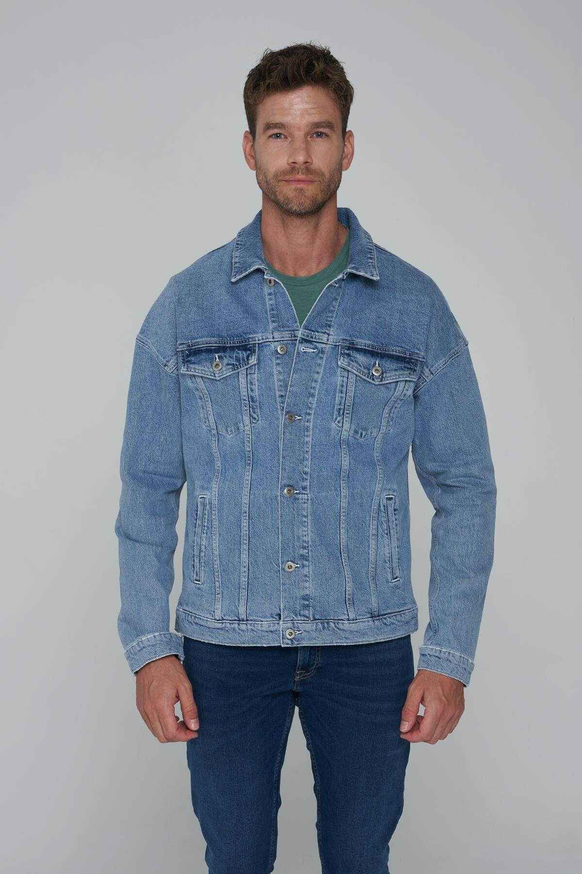 HB Mens Denim Jacket Stretchable Fine Lycra - HB INDUSTRIES - Denim Jacket - 