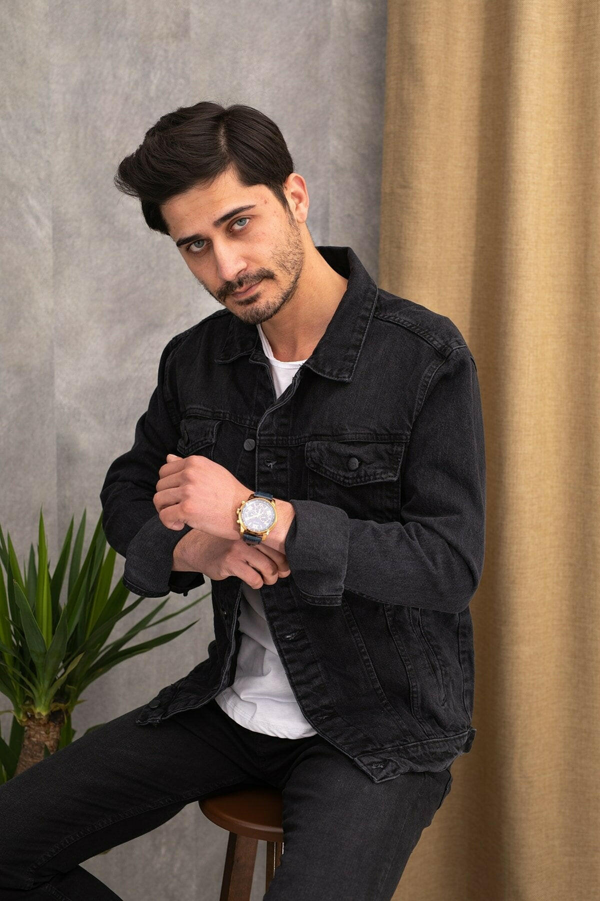 HB Mens Denim Jacket Stretchable Fine Lycra - HB INDUSTRIES - Denim Jacket - 