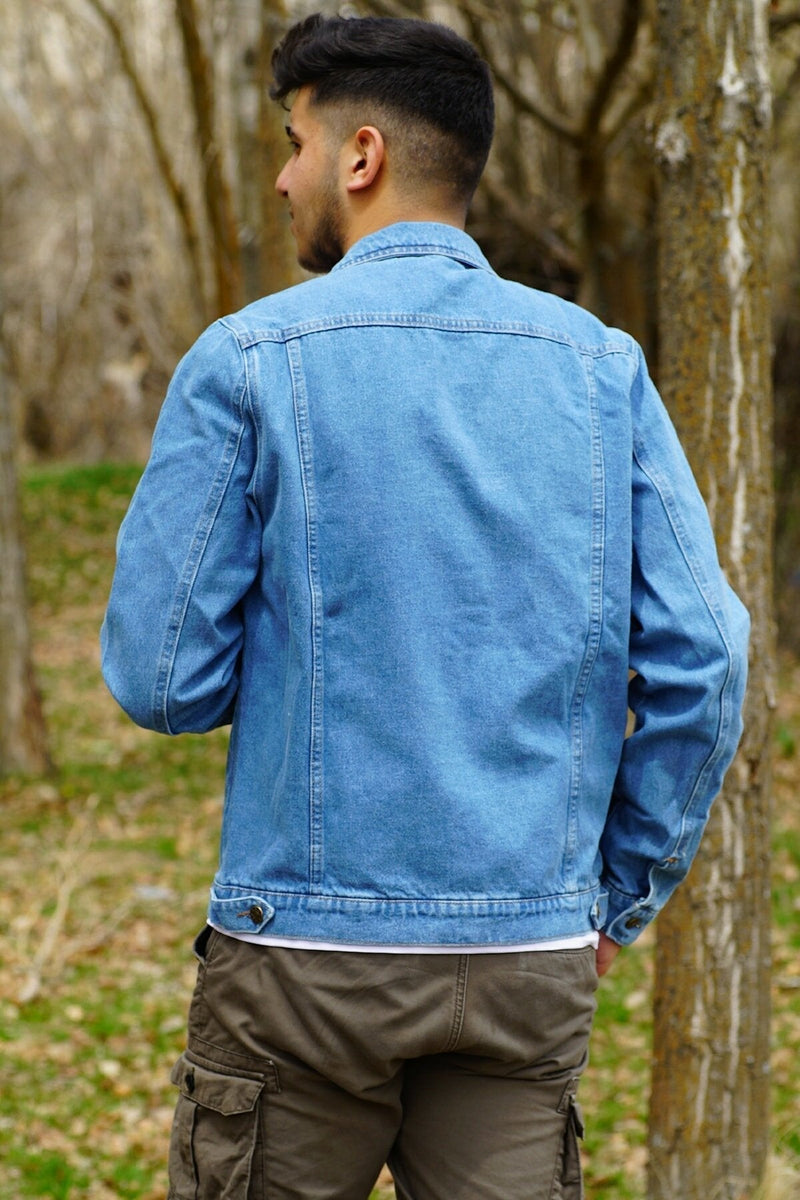 HB Mens Denim Jacket Stretchable Fine Lycra - HB INDUSTRIES - Denim Jacket - 