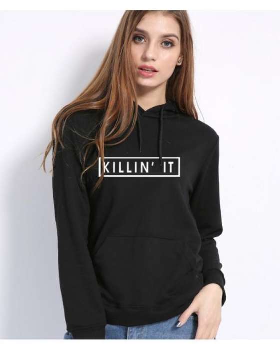 Hoddie Balck Kill In It - HB INDUSTRIES - Hoodies & Sweatshirts - 