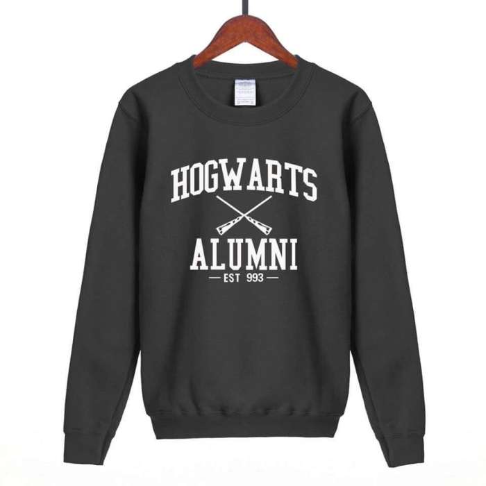 Hogwarts Stylish Black Printed Sweatshirt For Women