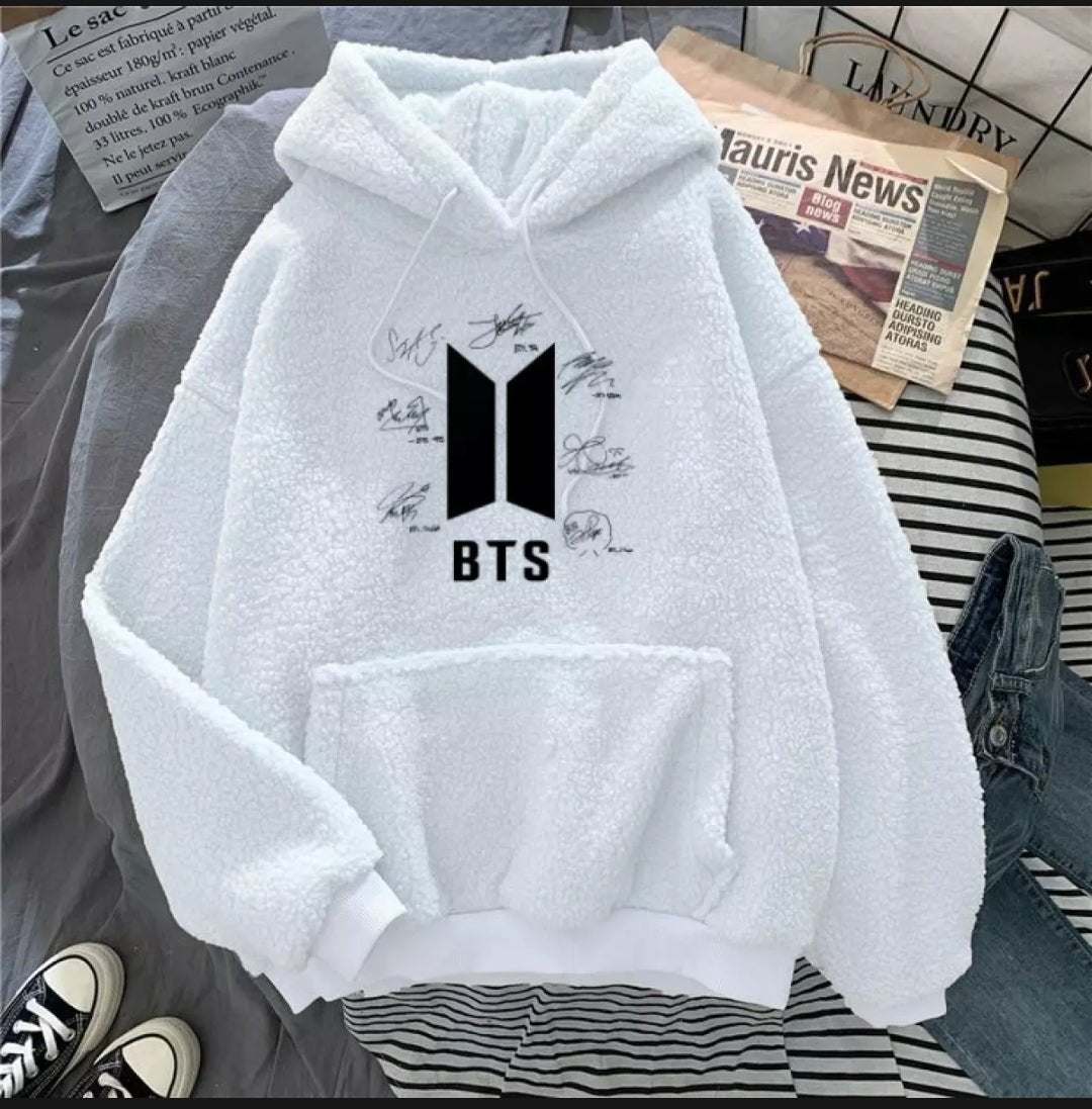 Hoodie Trendy Stylish Casual Fashionable BTS BOOK FRONT Print In White zipper - HB INDUSTRIES - Hoodie & Sweatshirt - 