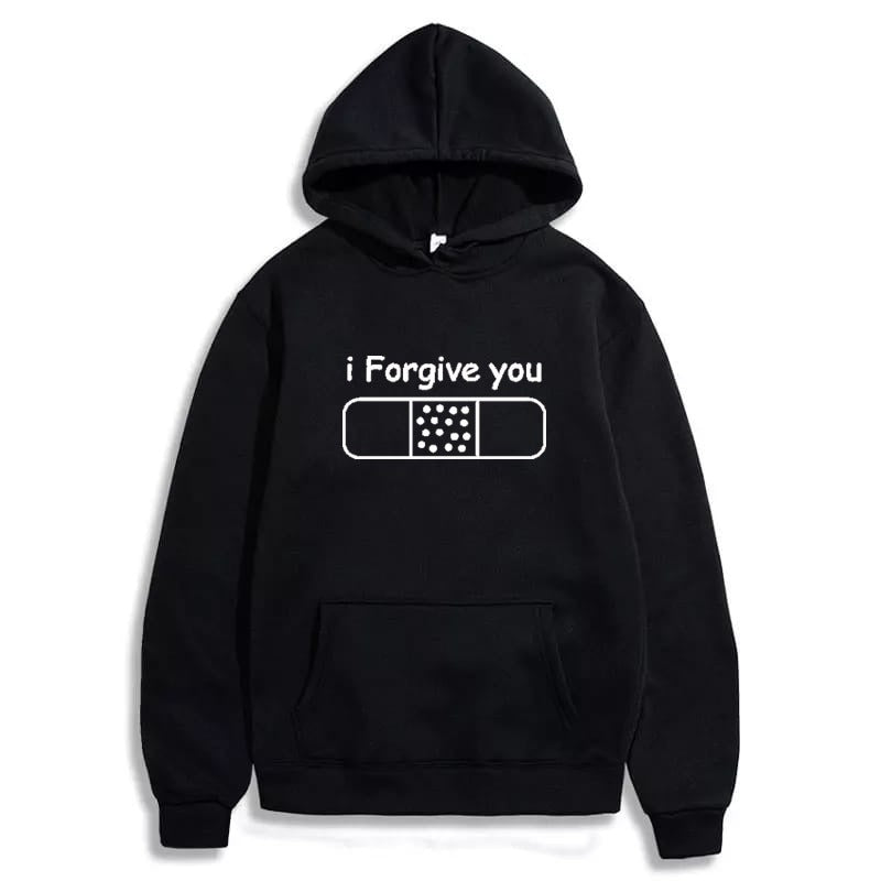 I Forgive You Printed Fleece Full Sleeves Pull Over Hoodie For Women - HB INDUSTRIES - Hoodies & Sweatshirts - 