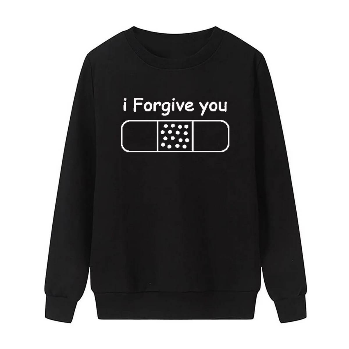 I Forgive You Printed Fleece Full Sleeves Pull Over Sweatshirt For Women - HB INDUSTRIES - Hoodies & Sweatshirts - 