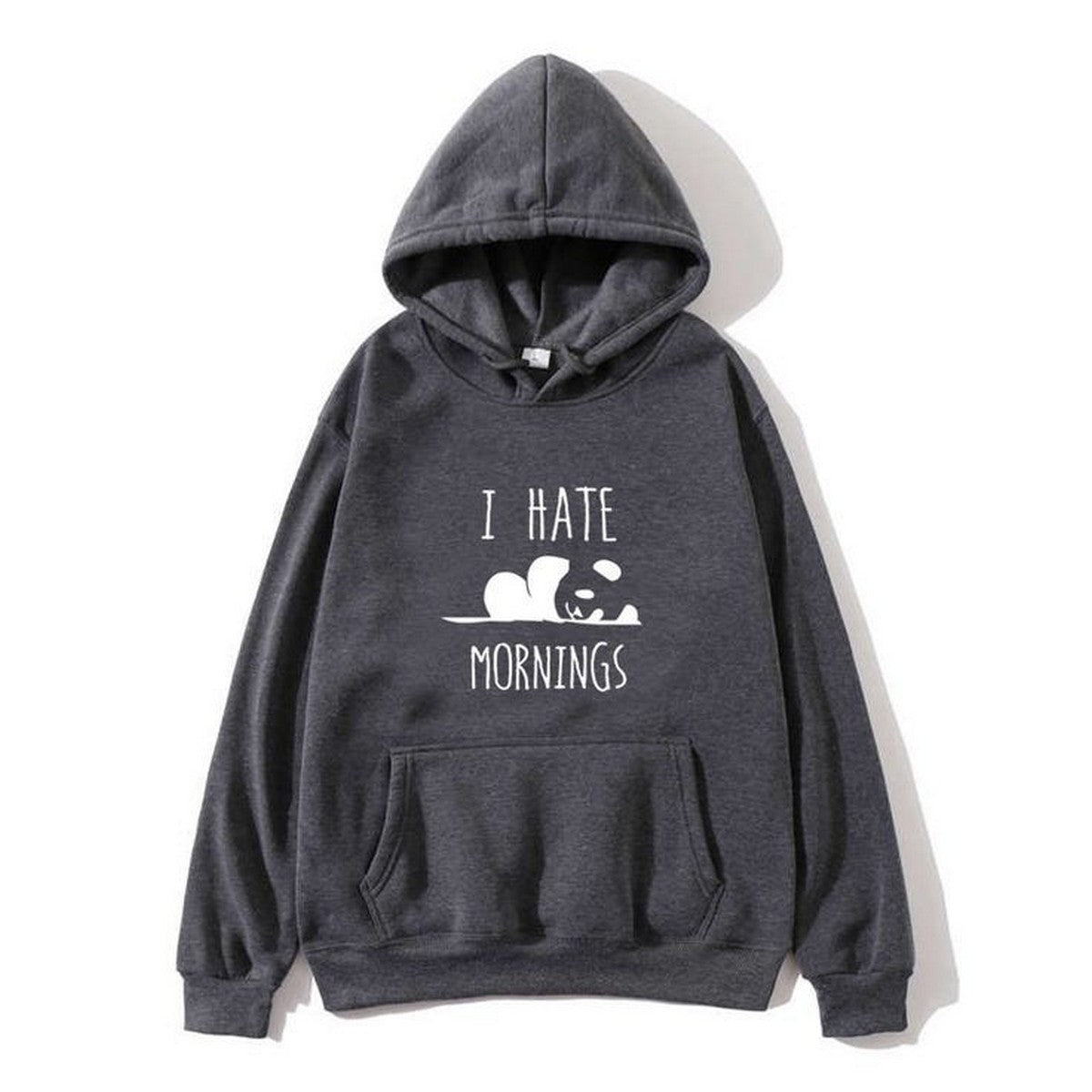 I Hate Morning Fleece Full Sleeves Pull Over Hoodie For Women - HB INDUSTRIES - Hoodies & Sweatshirts - 