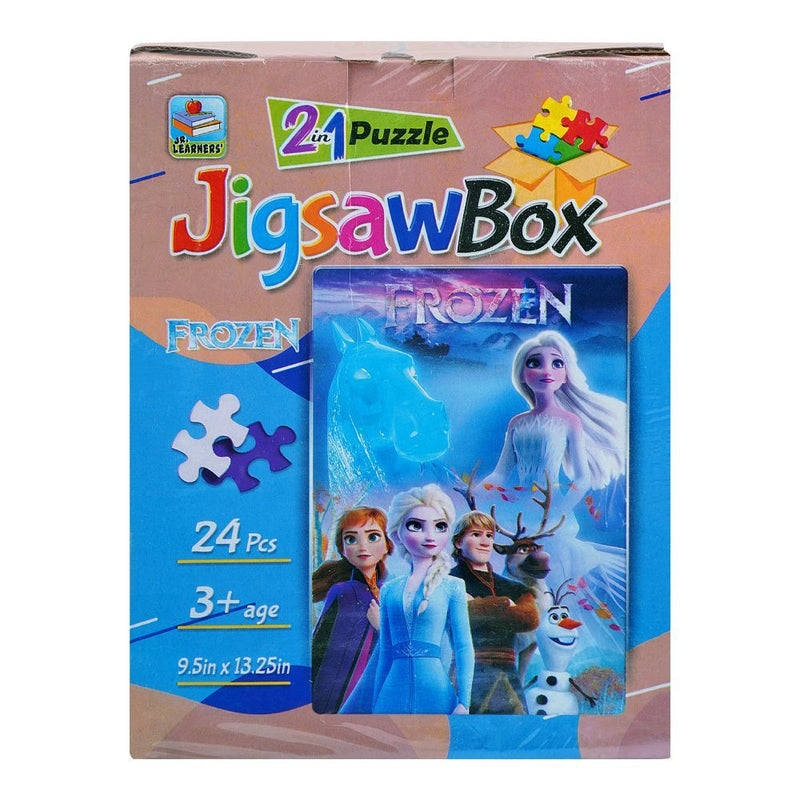 Jigsaw Puzzle Box 2 - In - 1 Frozen, For 3+ Years - HB INDUSTRIES - Board Games - 