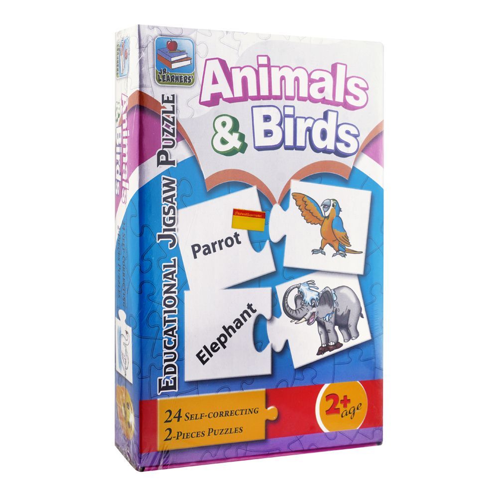 Jr. Learners Educational Jigsaw Puzzle, For 2+ Years, Animals & Birds - HB INDUSTRIES - Educational Toys - 