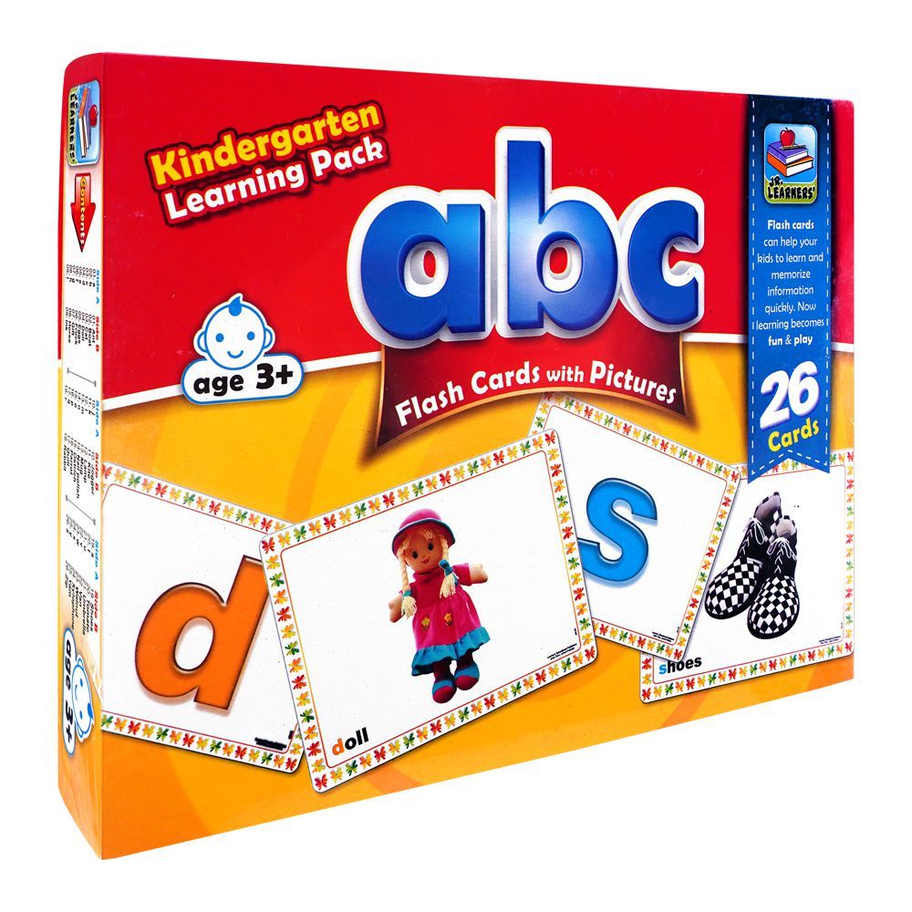 Jr. Learners Flash Card With Pictures Large Abc, For 3+ Years - HB INDUSTRIES - Educational Toys - 