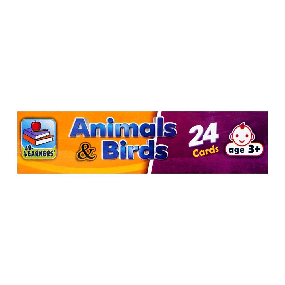 Jr. Learners Flash Card With Pictures Large Animals & Birds, For 3+ Years - HB INDUSTRIES - Educational Toys - 