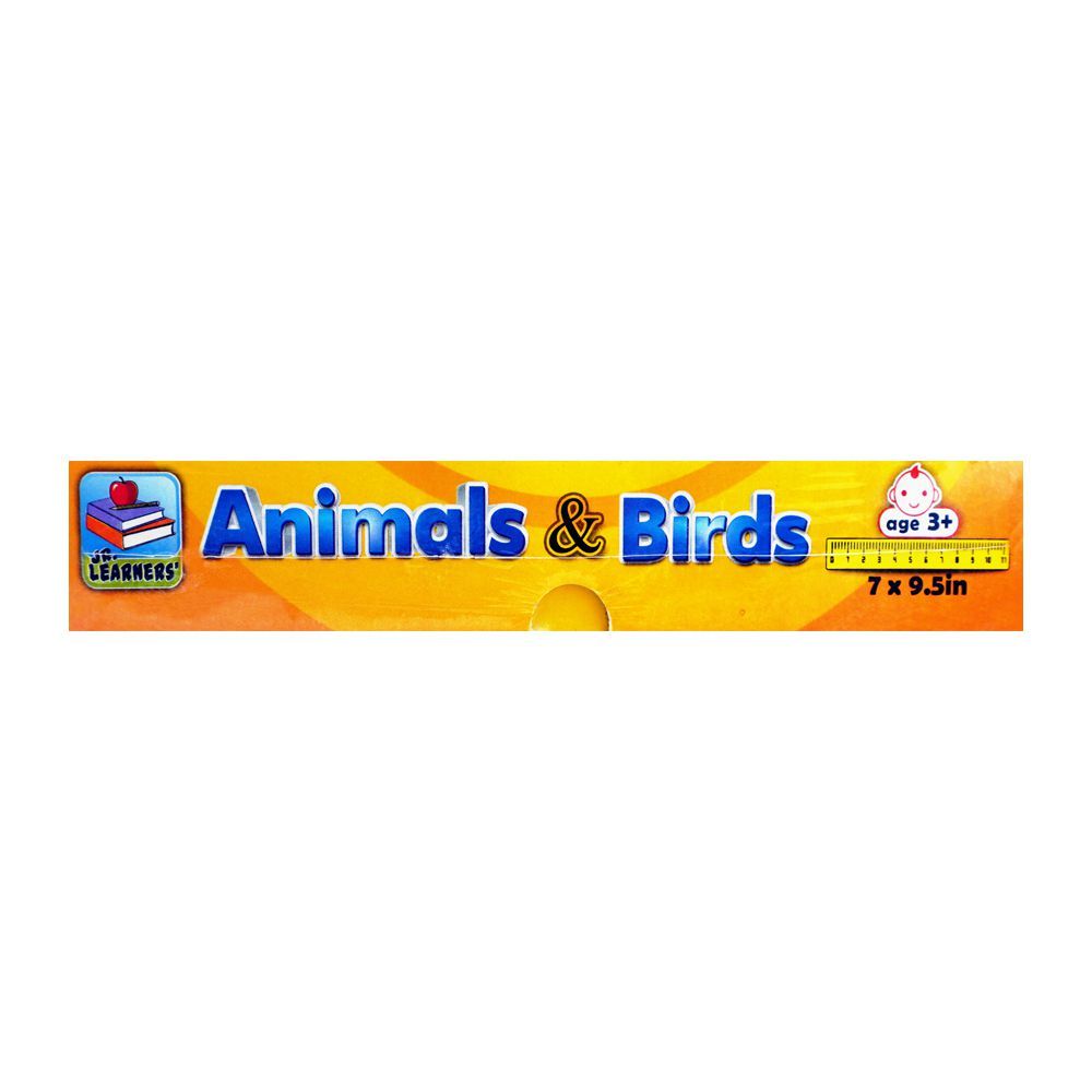 Jr. Learners Flash Card With Pictures Large Animals & Birds, For 3+ Years
