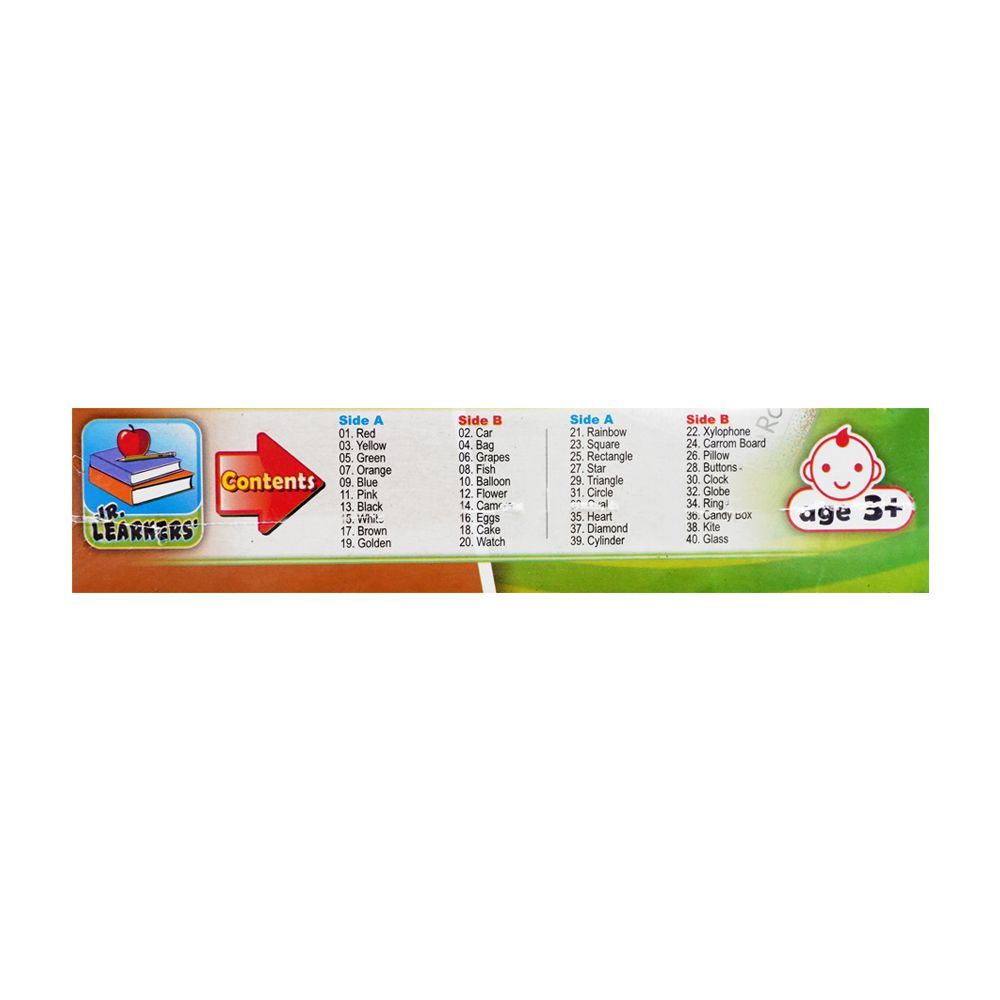 Jr. Learners Flash Card With Pictures Large Colours & Shapes, For 3+ Years - HB INDUSTRIES - Educational Toys - 