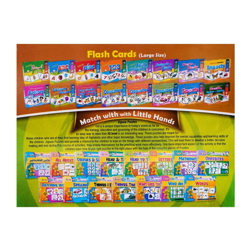 Jr. Learners Flash Card With Pictures Large Colours & Shapes, For 3+ Years - HB INDUSTRIES - Educational Toys - 