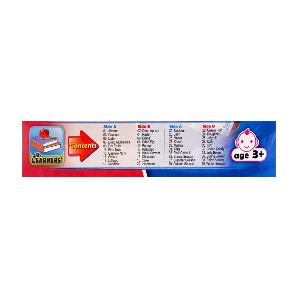 Jr. Learners Flash Card With Pictures Large Dry Fruits, Sweets & Seasons, For 3+ Years - HB INDUSTRIES - Educational Toys - 