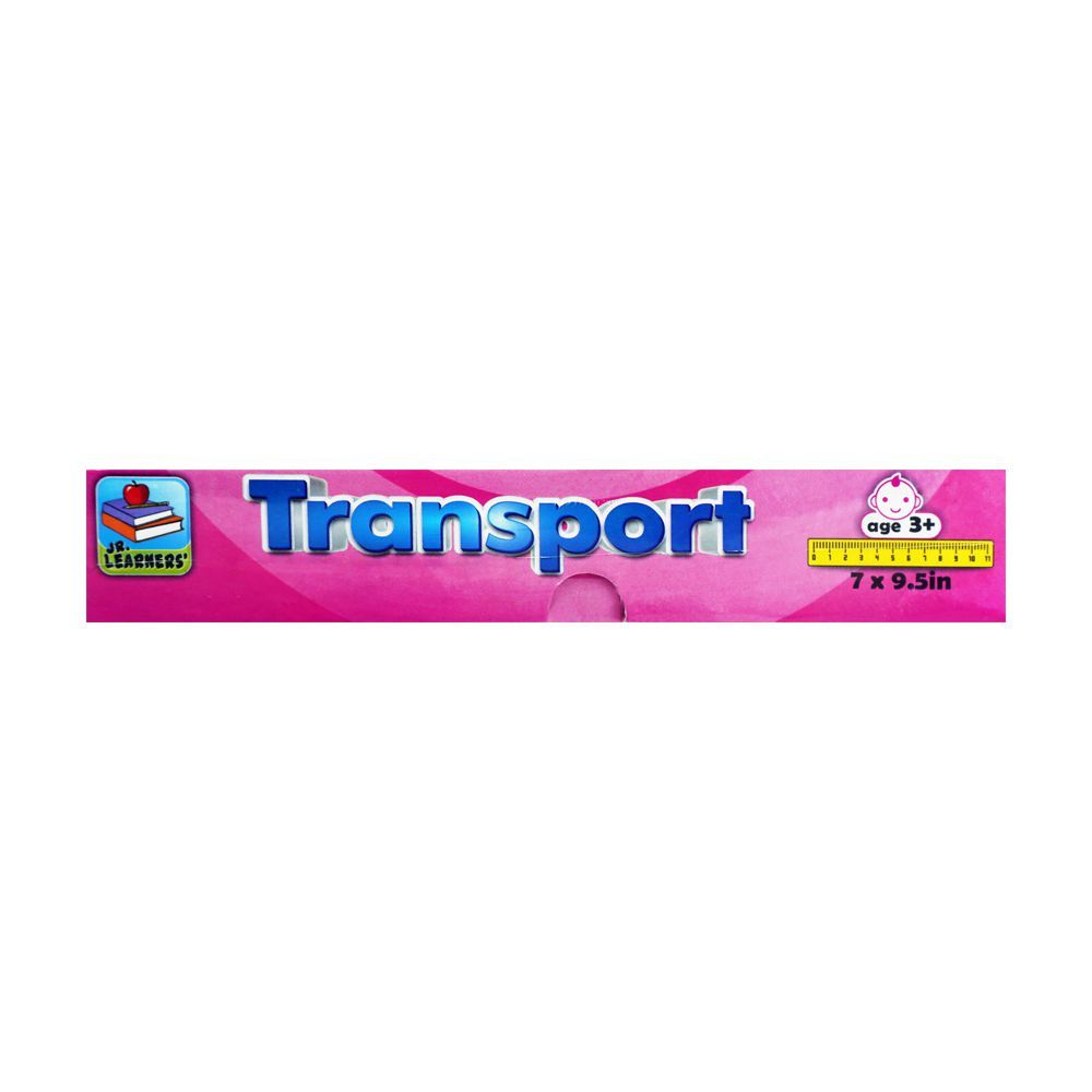 Jr. Learners Flash Card With Pictures Large Transport, For 3+ Years
