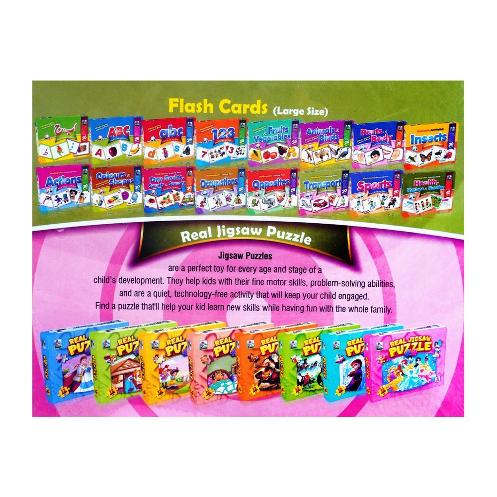 Jr. Learners Flash Card With Pictures Large Transport, For 3+ Years