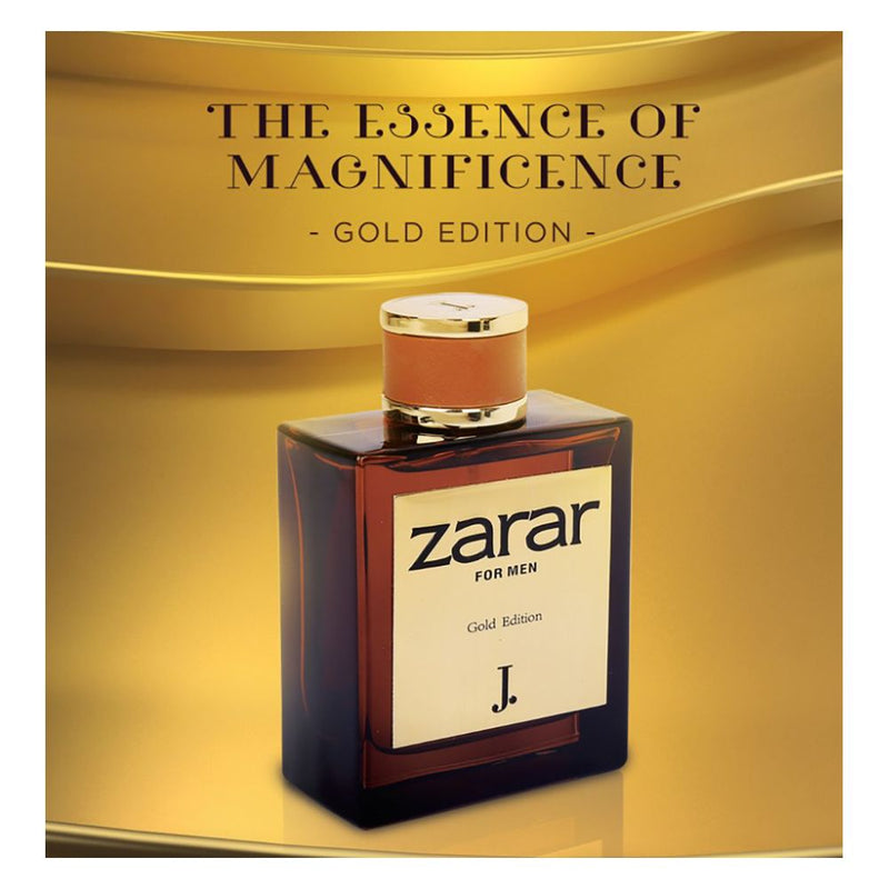 Junaid Jamshed J. Zarar Gold Edition For Men Eau De Parfum 100ml - HB INDUSTRIES - Men Perfumes - 