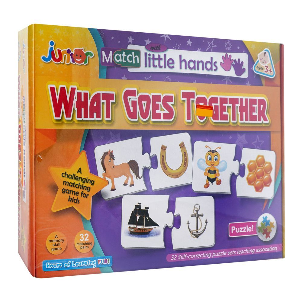 Junior Match With Little Hands, For 3+ Years, What Goes Together - HB INDUSTRIES - Educational Toys - 