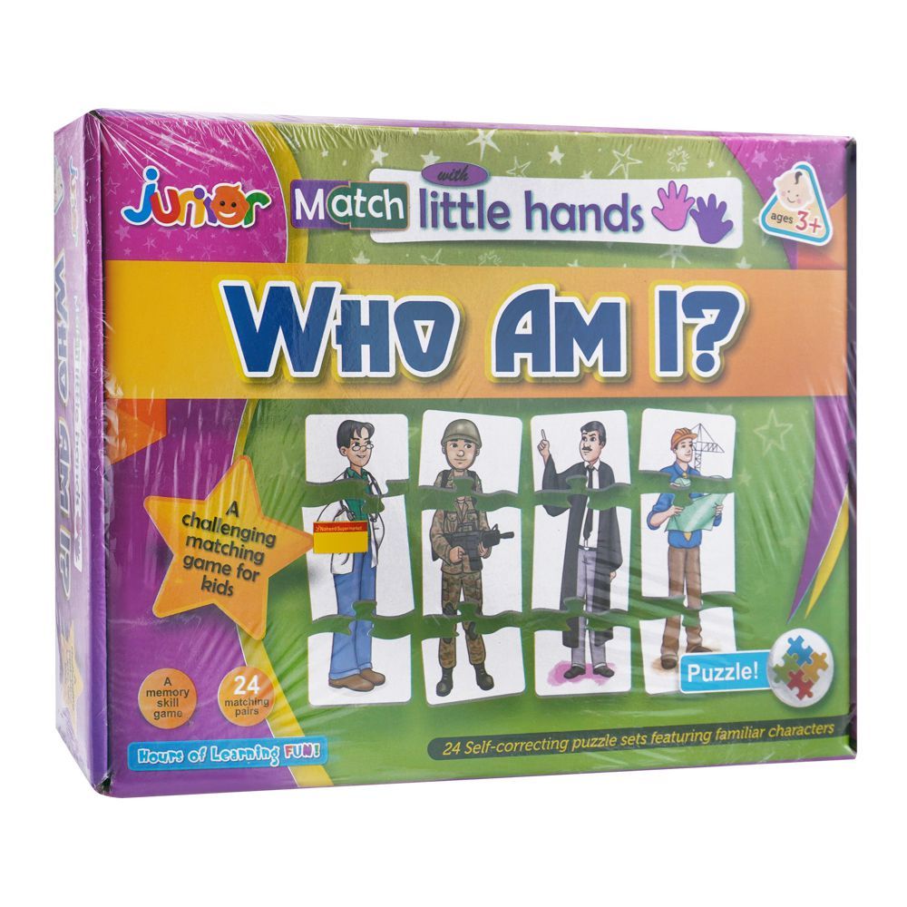 Junior Match With Little Hands, For 3+ Years, Who Am I - HB INDUSTRIES - Educational Toys - 