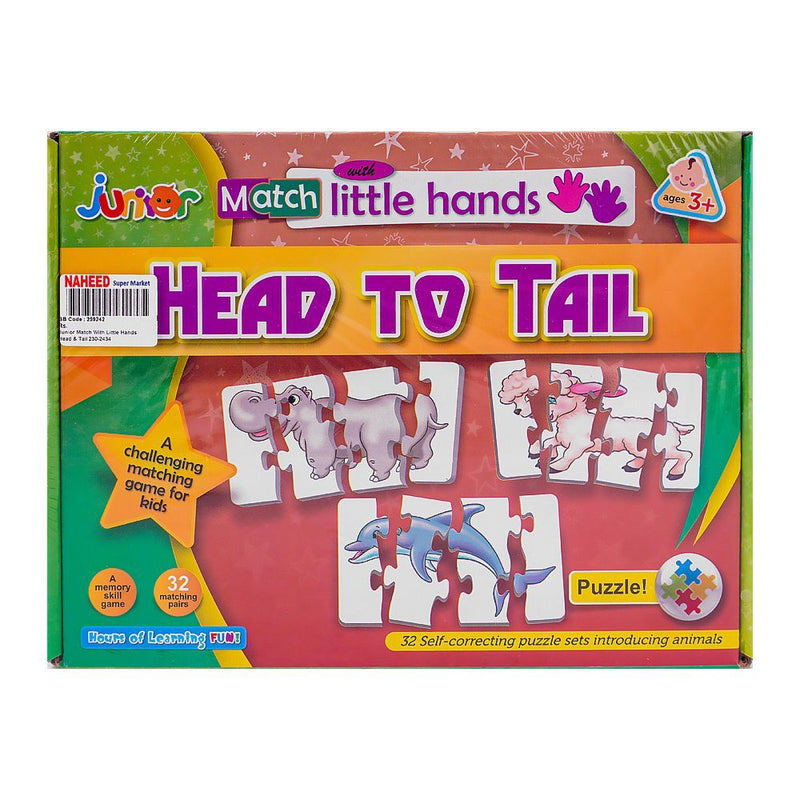 Junior Match With Little Hands Head & Tail, For 3+ Years - HB INDUSTRIES - Board Games - 