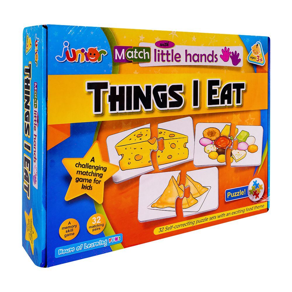 Junior Match With Little Hands Things I Eat - HB INDUSTRIES - Board Games - 