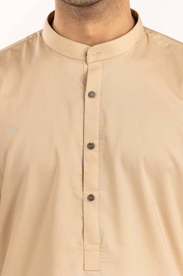 Khaki Basic Shalwar Kameez - HB INDUSTRIES - Shalwar Kameez - 