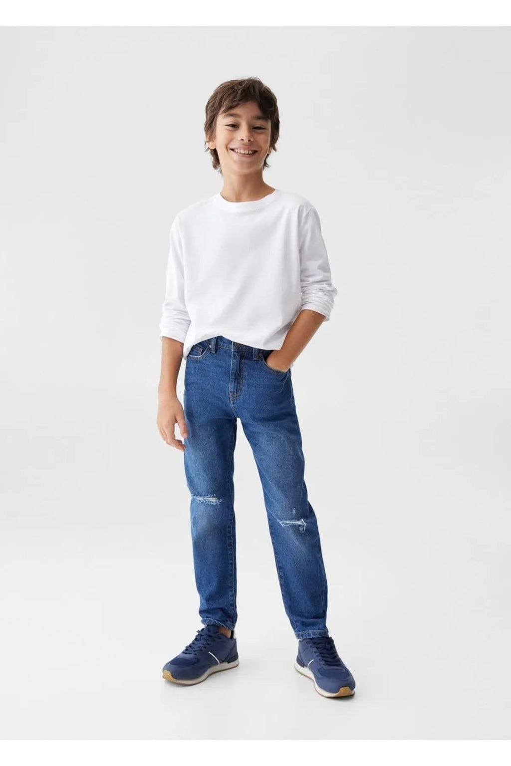 Kids Decorative Ripped Dad Jean - HB INDUSTRIES - Boys Jeans - 