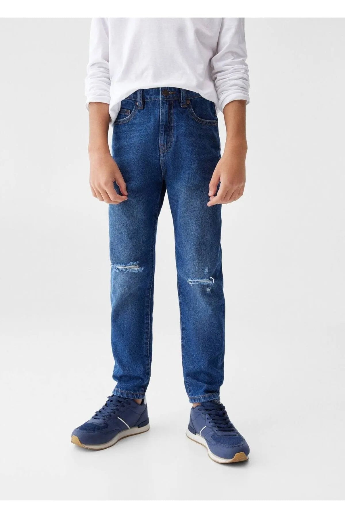 Kids Decorative Ripped Dad Jean - HB INDUSTRIES - Boys Jeans - 