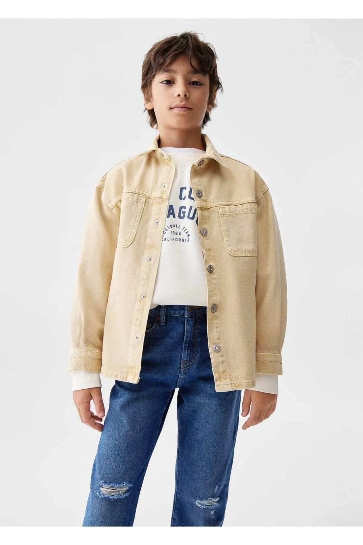 Kids Decorative Ripped Dad Jean - HB INDUSTRIES - Boys Jeans - 