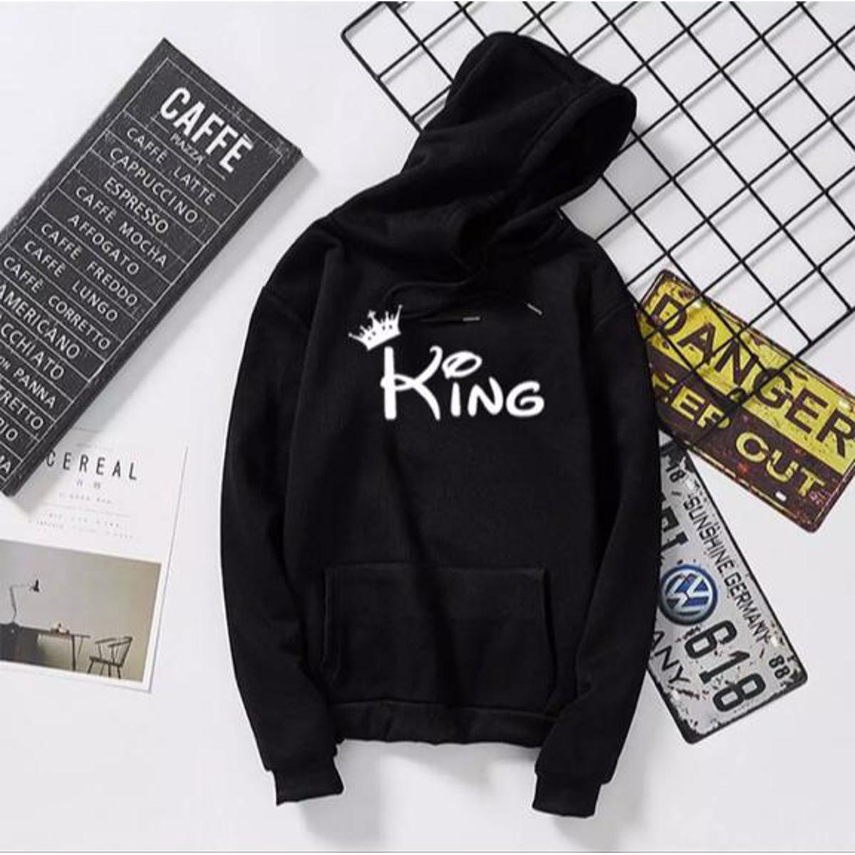 KING - Black Printed Hoodies For Mens & Boys - Soft & Comfortable - HB INDUSTRIES - Hoodie & Sweatshirt - 