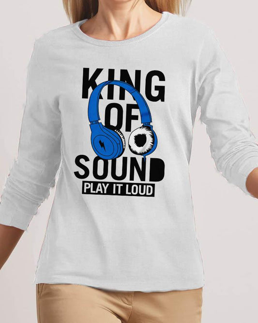 King Of Sound New Fashion White High Graphic Excellent Quality T - shirt - HB INDUSTRIES - Tops & T - Shirts - 