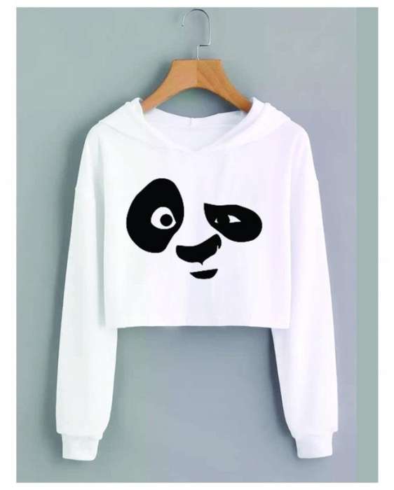 Kung Fu Panda Printed White Sweatshirt For women - HB INDUSTRIES - Hoodies & Sweatshirts - 