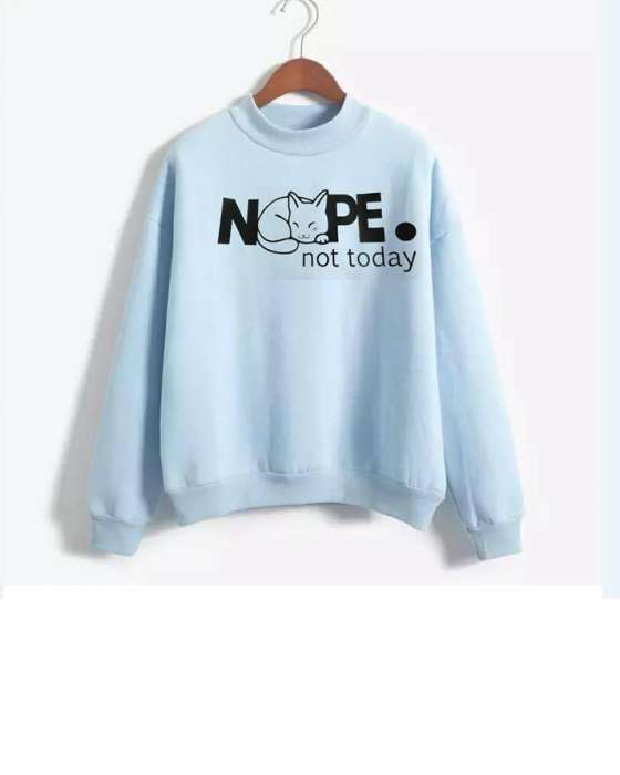 LIGHT BLUE NOPE NOT TODAY SWEATSHIRT FOR womens - HB INDUSTRIES - Hoodies & Sweatshirts - 