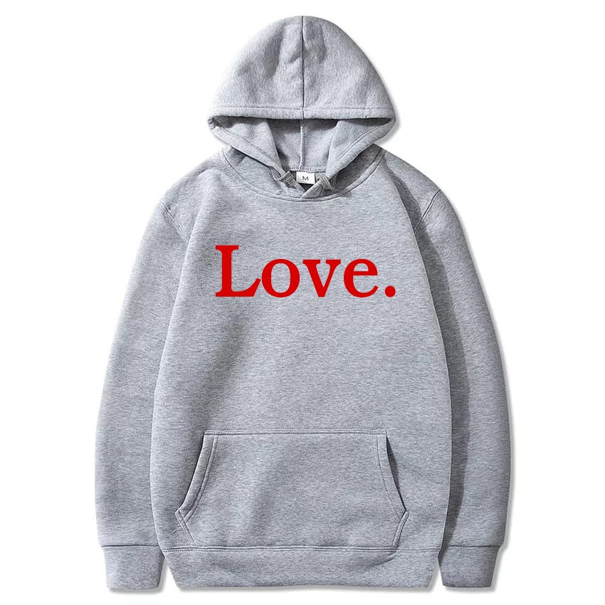 Love Printed Fleece Full Sleeves Pull Over Hoodie For Women - HB INDUSTRIES - Hoodies & Sweatshirts - 
