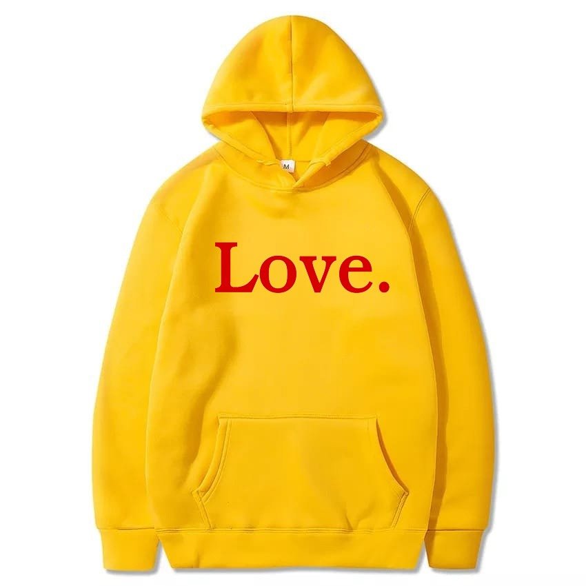 Love Printed Fleece Full Sleeves Pull Over Hoodie For Women - HB INDUSTRIES - Hoodies & Sweatshirts - 