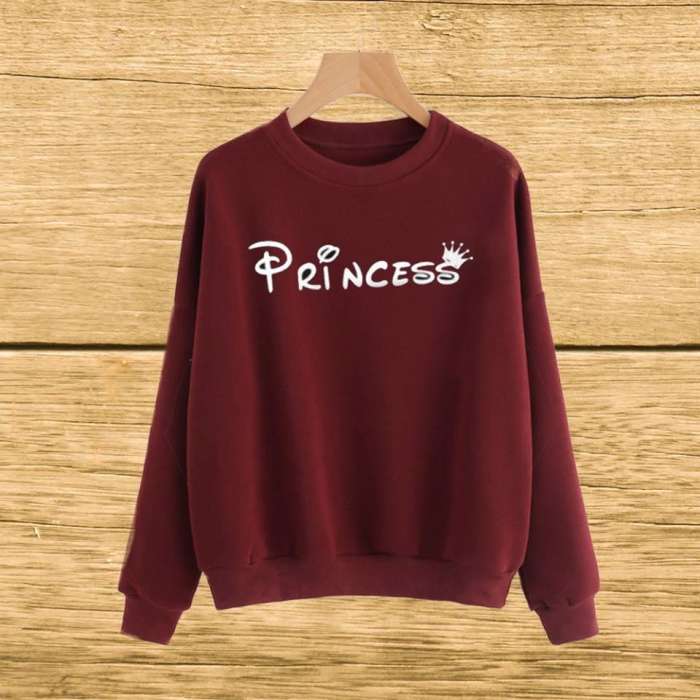 Mahroon Princes sweat shirt For Women - HB INDUSTRIES - Hoodies & Sweatshirts - 