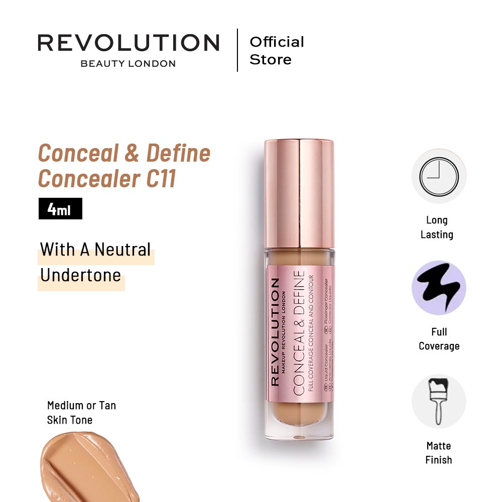 Makeup Revolution London - Conceal and Define Concealer C11 - HB INDUSTRIES - Face - 