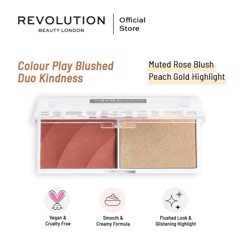 Makeup Revolution London - Relove By Colour Play Blushed Duo Kindness - HB INDUSTRIES - Face - 